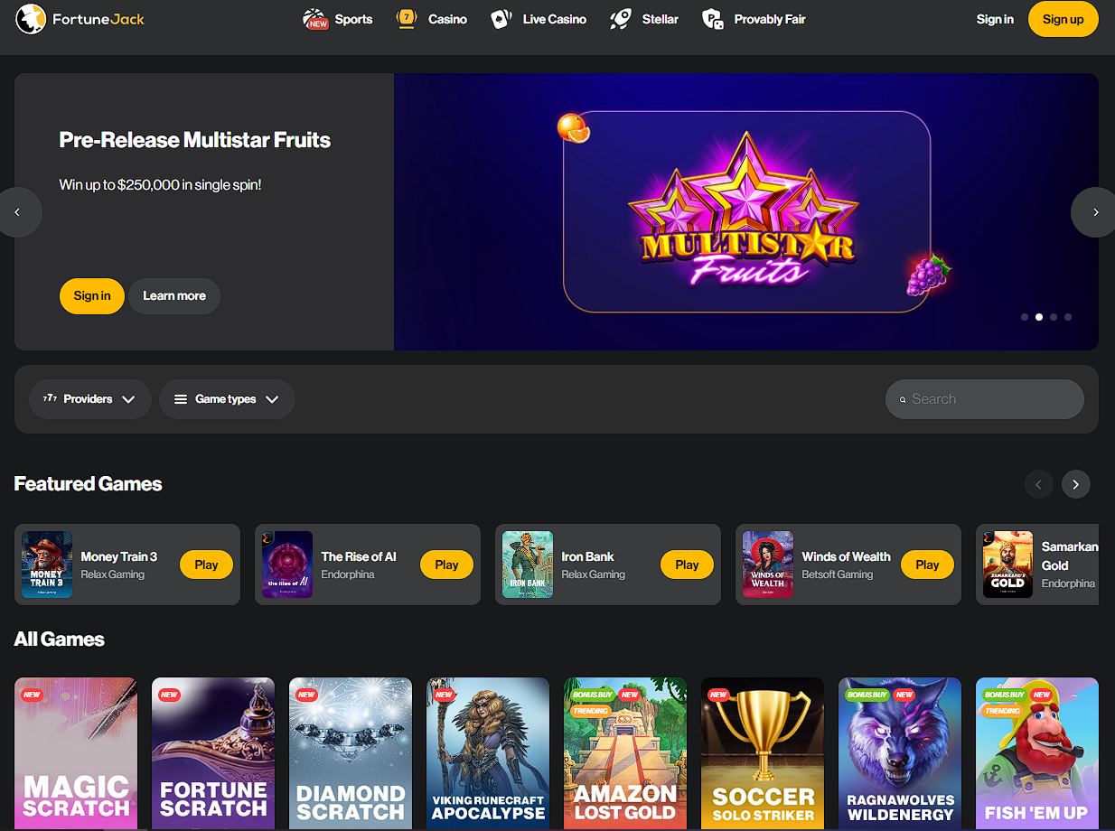 FortuneJack Casino Overview