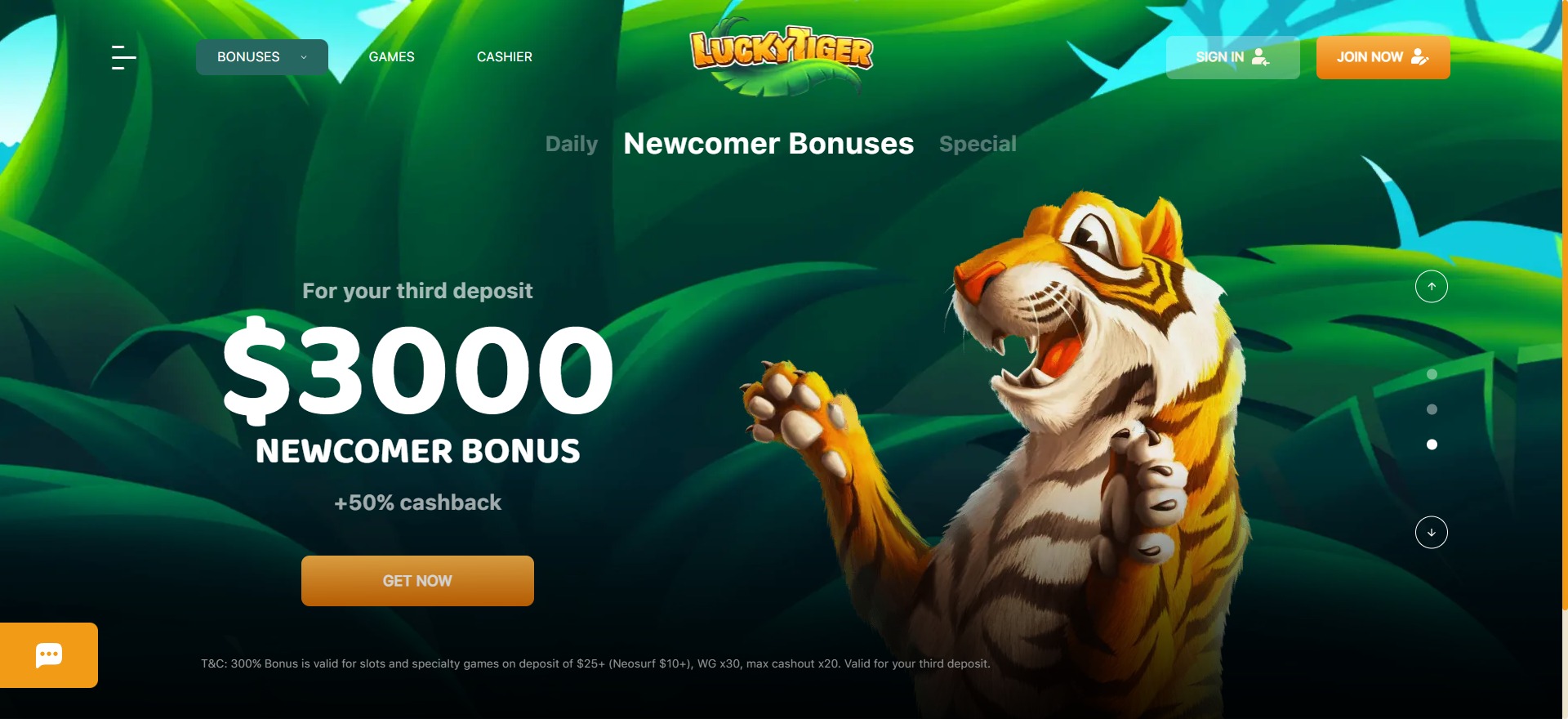 Lucky Tiger Casino Review with No Deposit Bonus