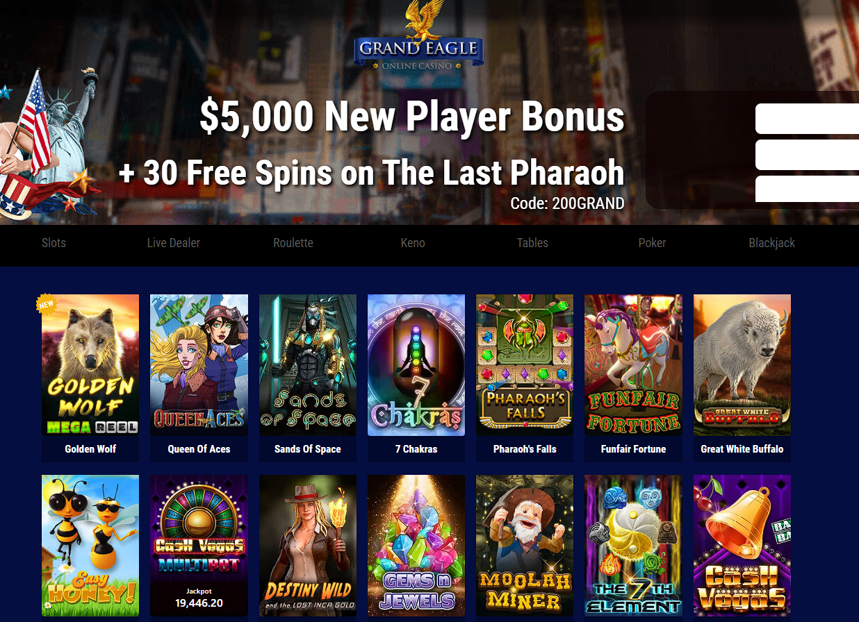 Grand Eagle Casino Review with No Deposit Bonus Codes and Help