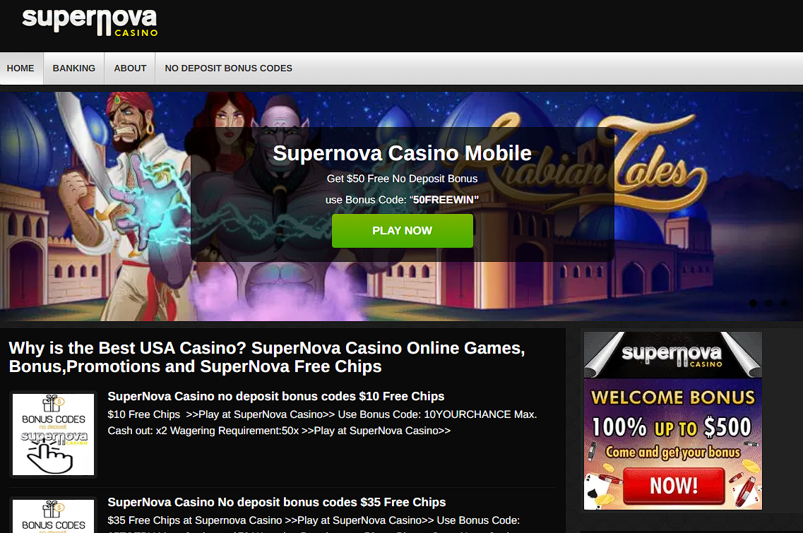 The Best Supernova Casino Review with No Deposit Bonus Codes
