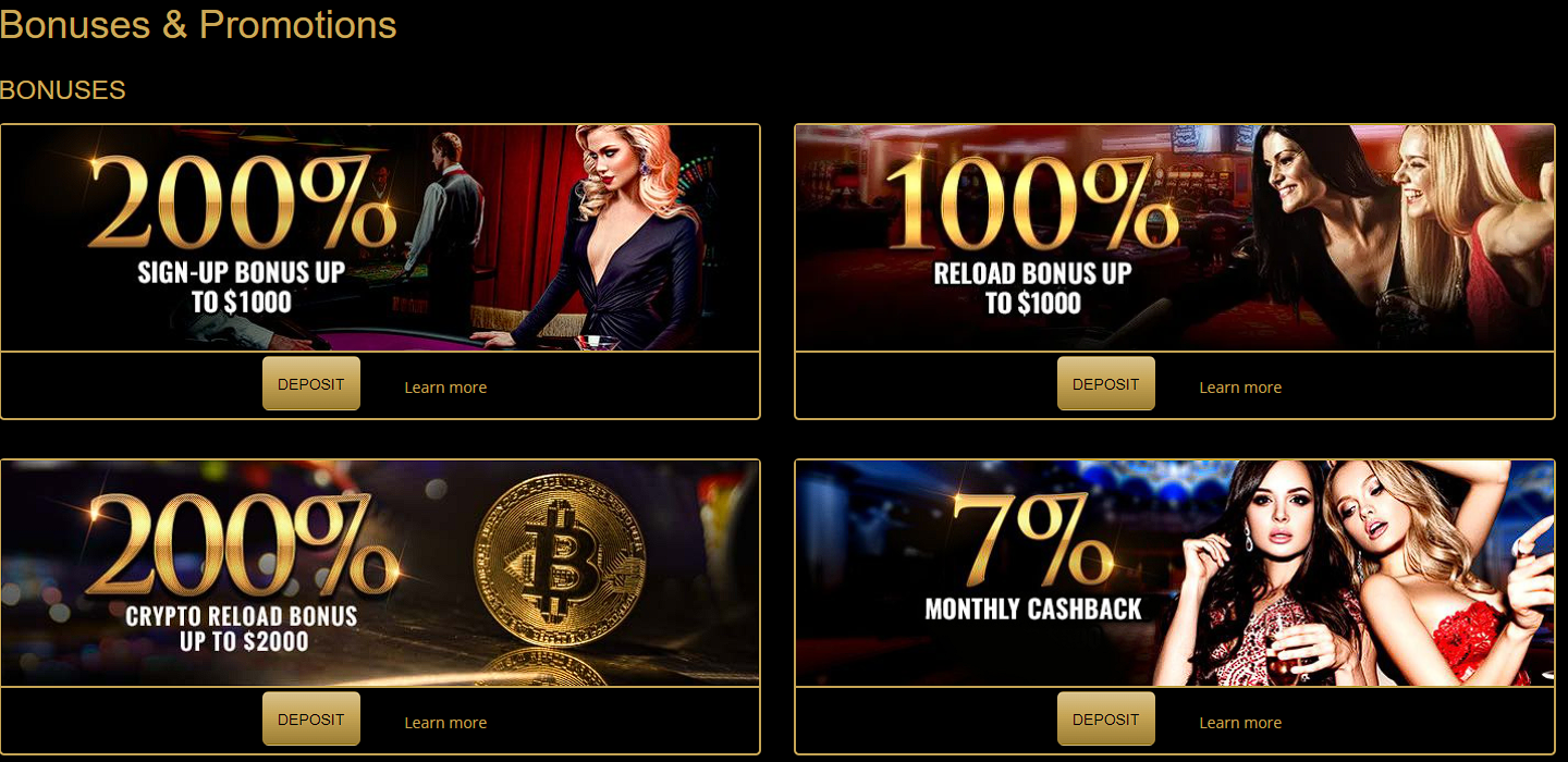 Bonuses & Promo Codes at MYB Casino