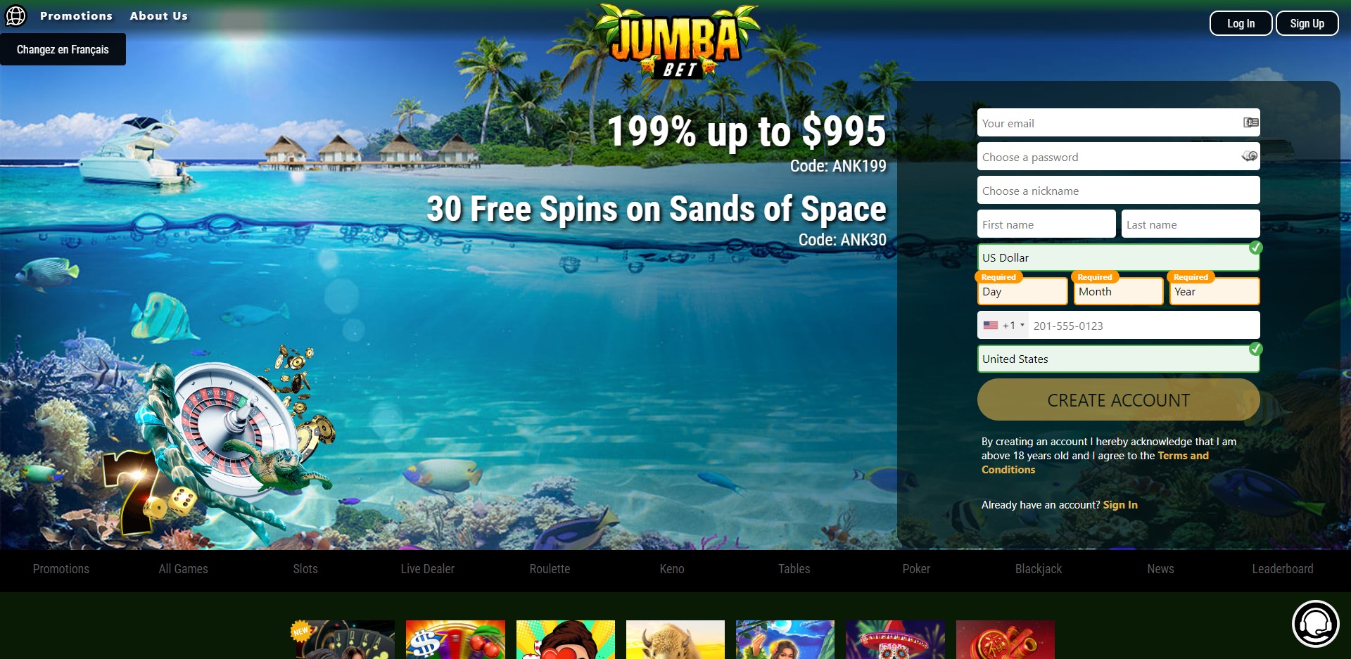 Jumba Bet Casino No Deposit Bonus Codes & Review
