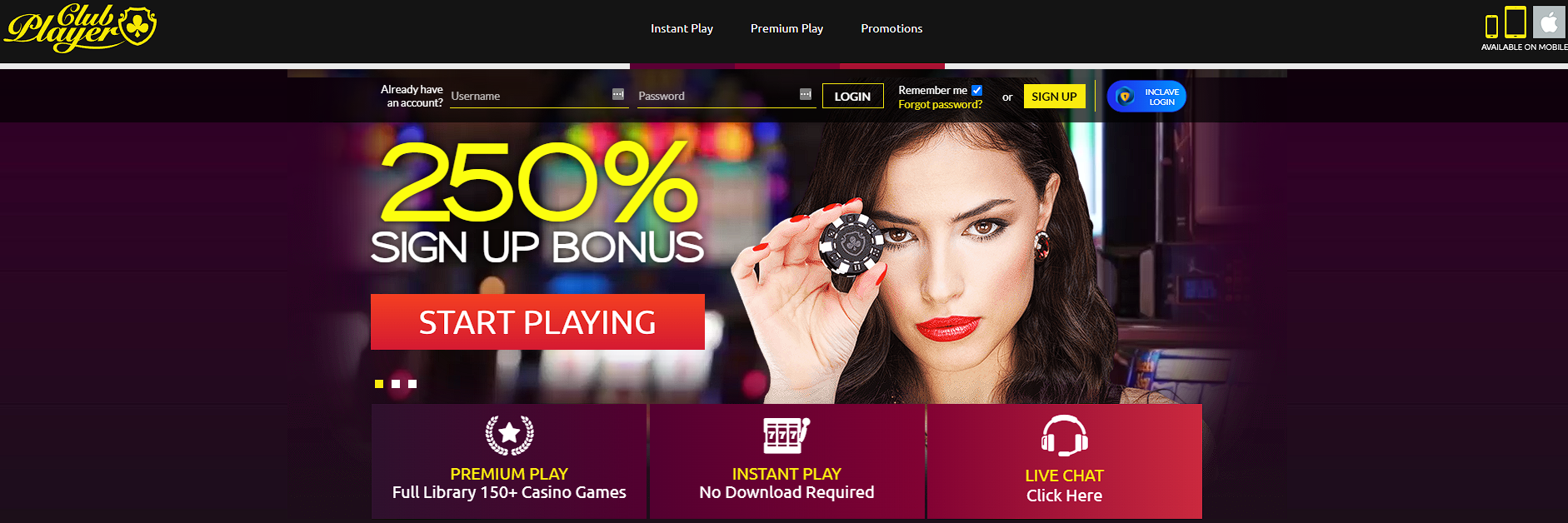 Club Player Casino No Deposit Bonus Codes & Review