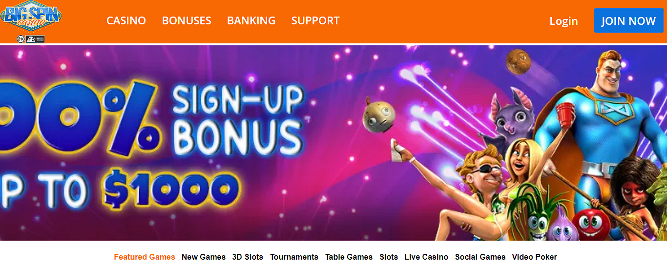 Big Spin Casino No Deposit Bonus Codes & Review