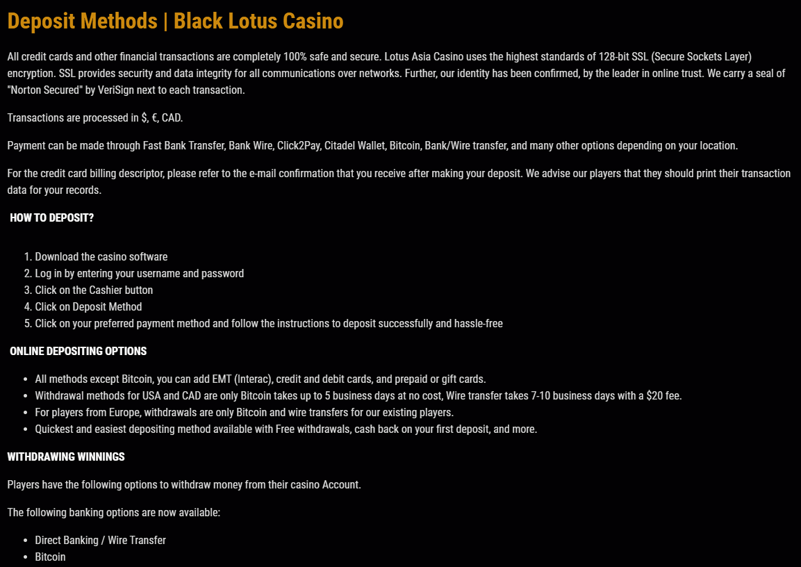 Black Lotus Casino Review with No Deposit Bonus
