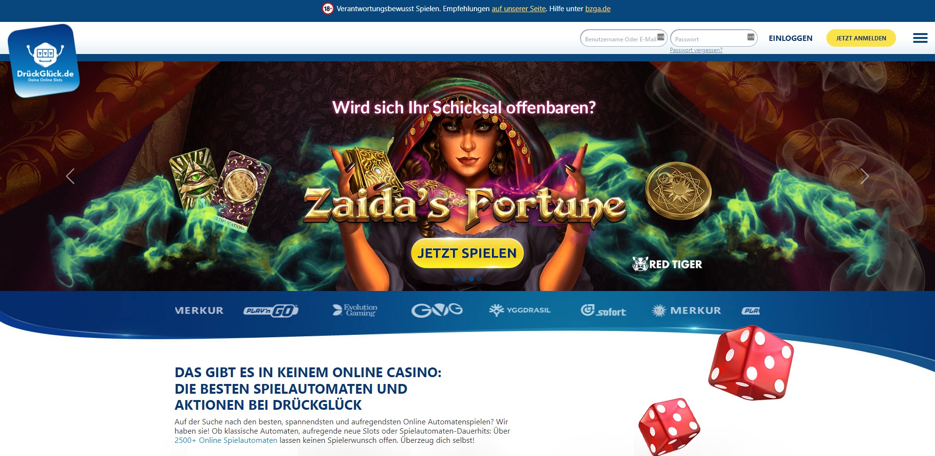 Drückglück Casino Erfahrungen & Test mit Bonus ohne Einzahlung