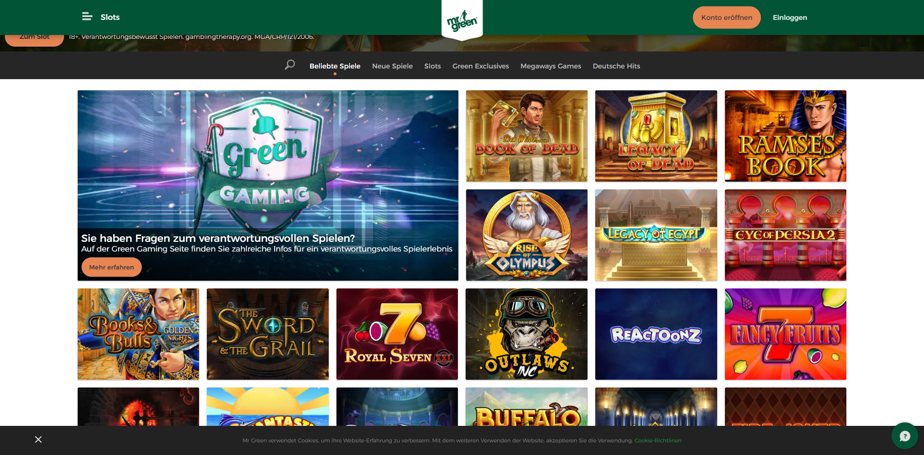 Mr Green Casino Erfahrungen & Test mit Bonus ohne Einzahlung