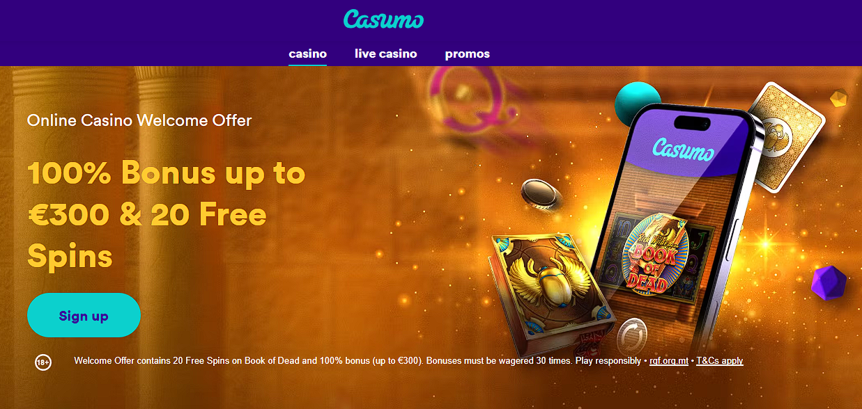 Casumo Casino ervaringen met no deposit bonus & Review