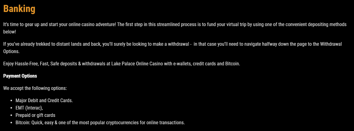 Lake Palace Casino Review with No Deposit Bonus