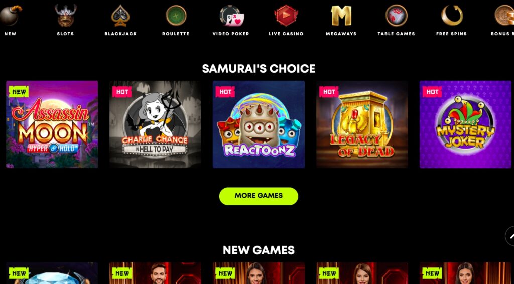 spin samurai casino overview