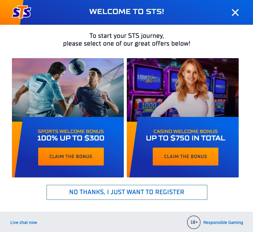 STSBet Sign up offer