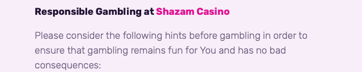 Shazam Casino ervaringen met No Deposit Bonus