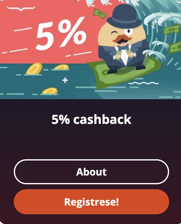 5% cashback